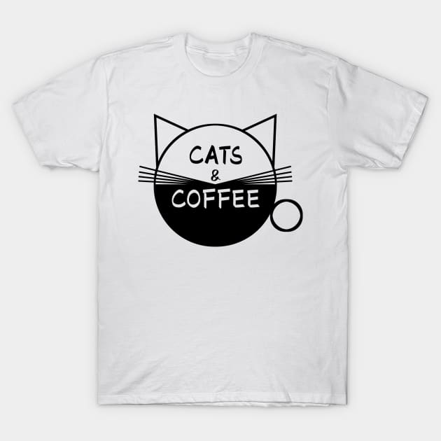 Cat Coffee Pet Love Caffeine Cute Pussy Meow Gift T-Shirt by bigD